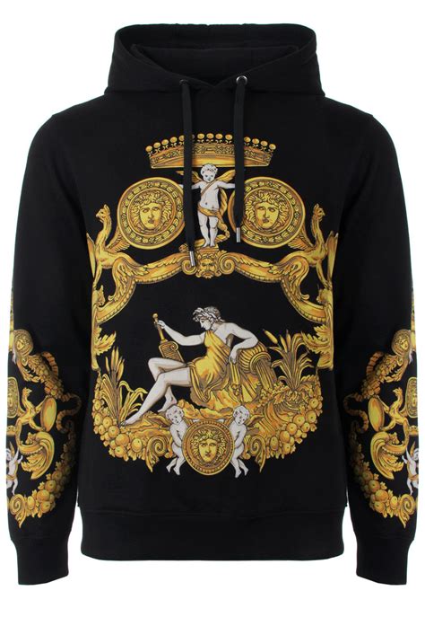 versace gold snake pullover|Versace hoodie for men.